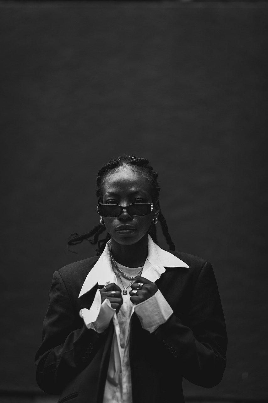 woman, model, fashion, posing, modeling, clothing, female, pose, monochrome, people, suit, professional, elegant, portrait